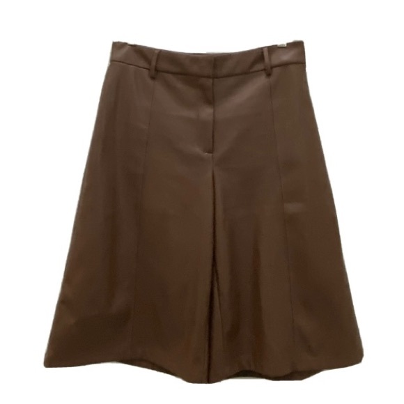ANTHROPOLOGIE Avec Les Filles Davina Brown Faux Leather Culottes Wide Leg Size S - Picture 6 of 15
